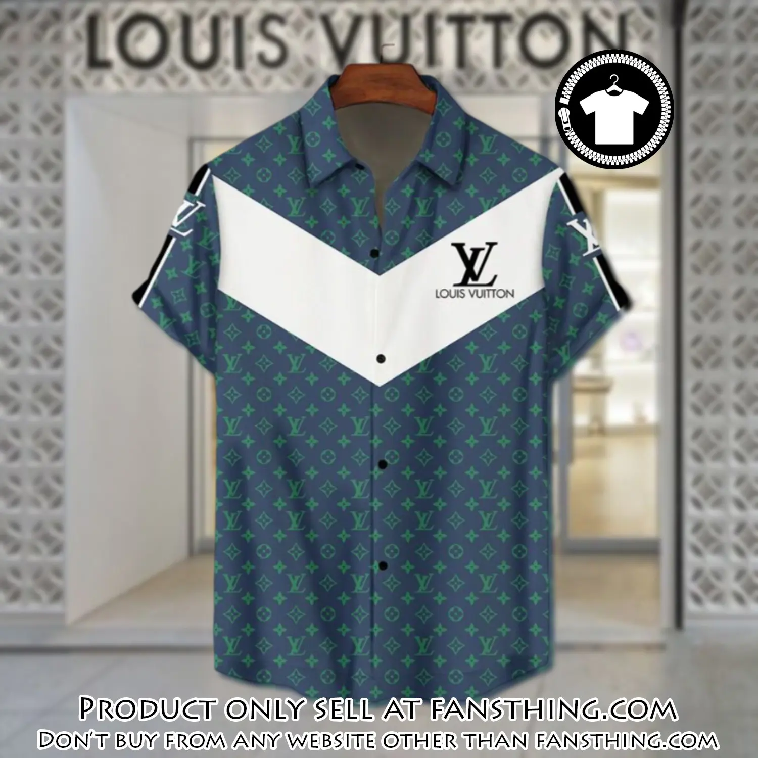 Lv louis vuitton luxury hawaiian shirt & short set lhs1197 fst5154807